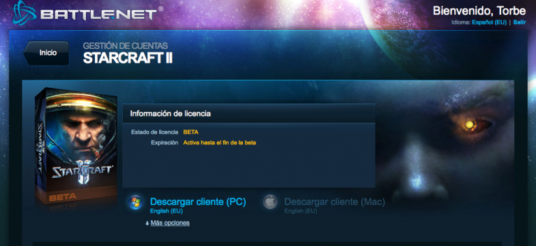 Tengo la beta de Starcraft 2